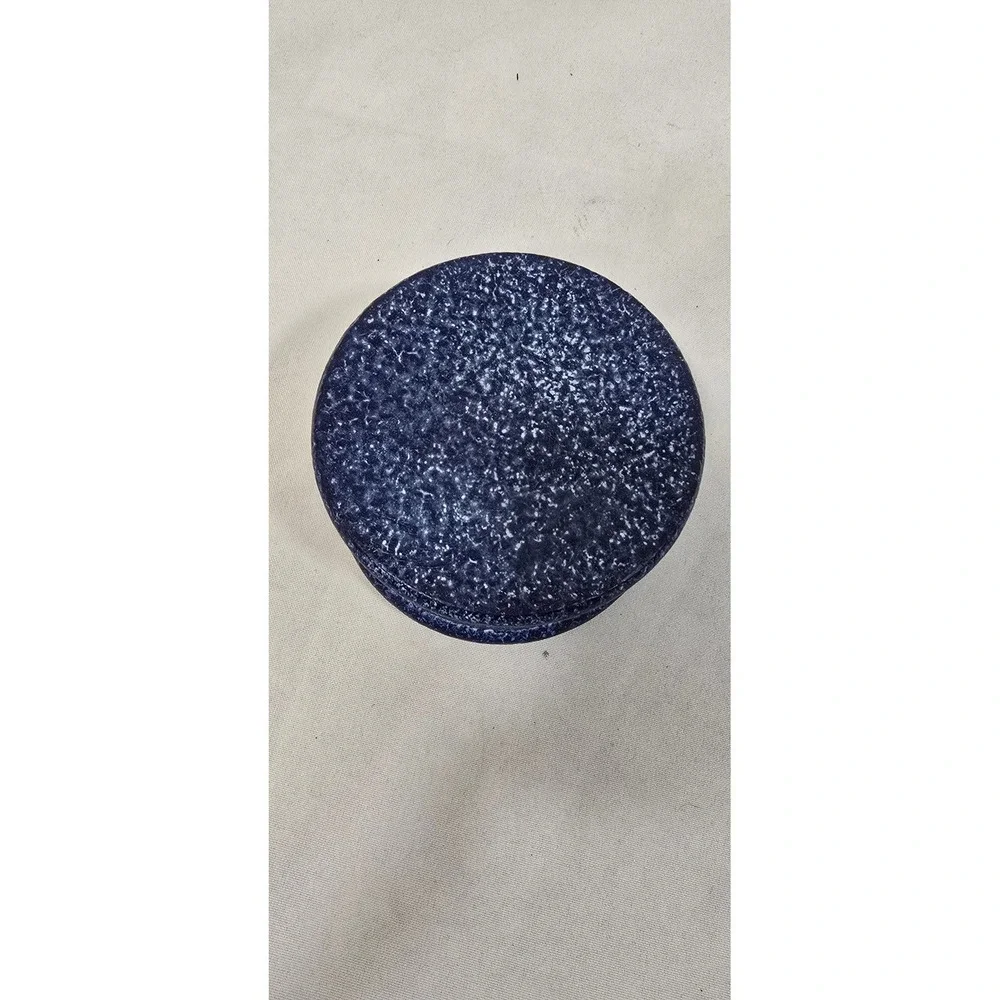 Regal handcrafted trinket jewelry box mango wood blue Dolphin round Oceania‎